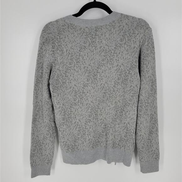 The Kooples Sport Grey Knit Crewneck Zipper Sweater S - Picture 6 of 7